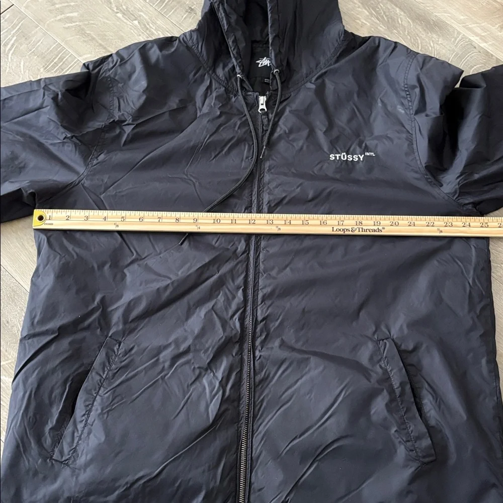 Men’s STUSSY Lightweight Windbreaker Zip Up Jacket Size Large *1 tiny flaw* - Picture 3 of 11